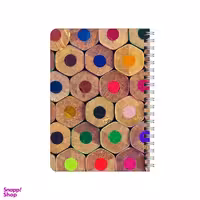 دفترچه یادداشت بامبیلیپ مدل چوبی طرح پترن مداد ته مداد رنگی کد 5309200