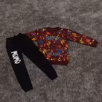 بلوز شلوار بچگانه  ست اسپرت ست بلوزو شلوار  پسرانه دخترانه  تمام چاپ  طرح آبرنگی