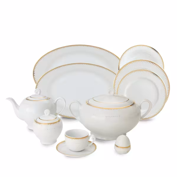 سرویس غذاخوری 102 پارچه چینی زرین مدل سپیدار