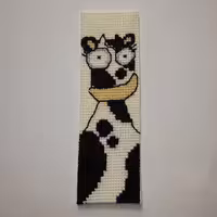 نشانگر کتاب (بوک مارک)  شماره دوزی طرح گاو