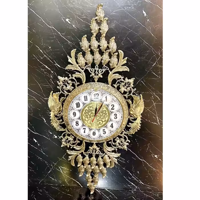 ساعت دیواری برنزی مدل کاج