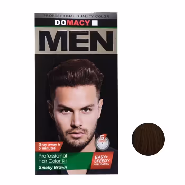  کیت رنگ موی مردانه دوماسی - قهوه ای دودی MF2