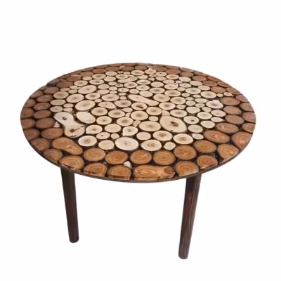 میز جلو مبلی چوب زردالو با ترکیب رنگ خاص