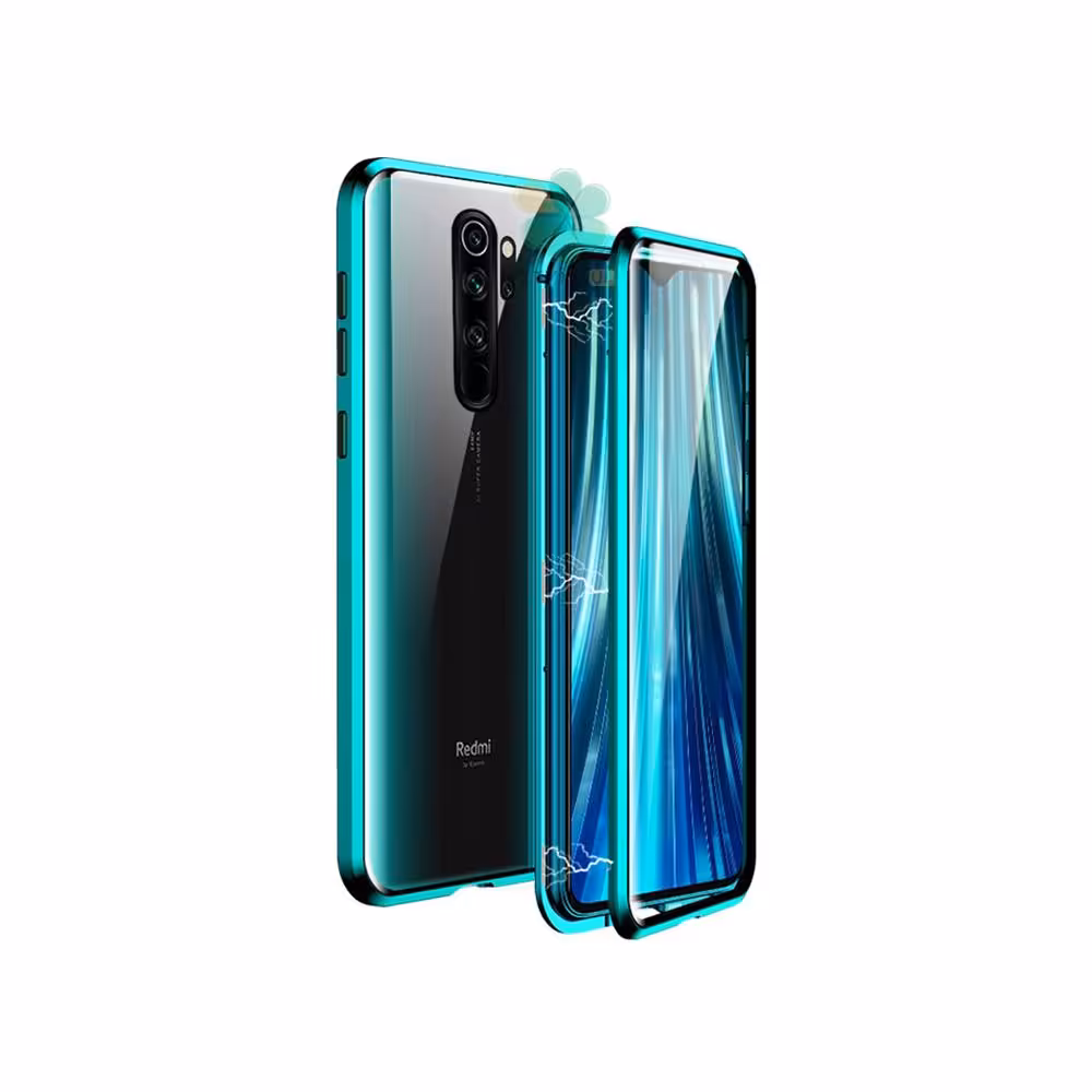 محافظ 360 درجه شیشه ای مگنتی گوشی شیائومی Redmi Note 8 Pro