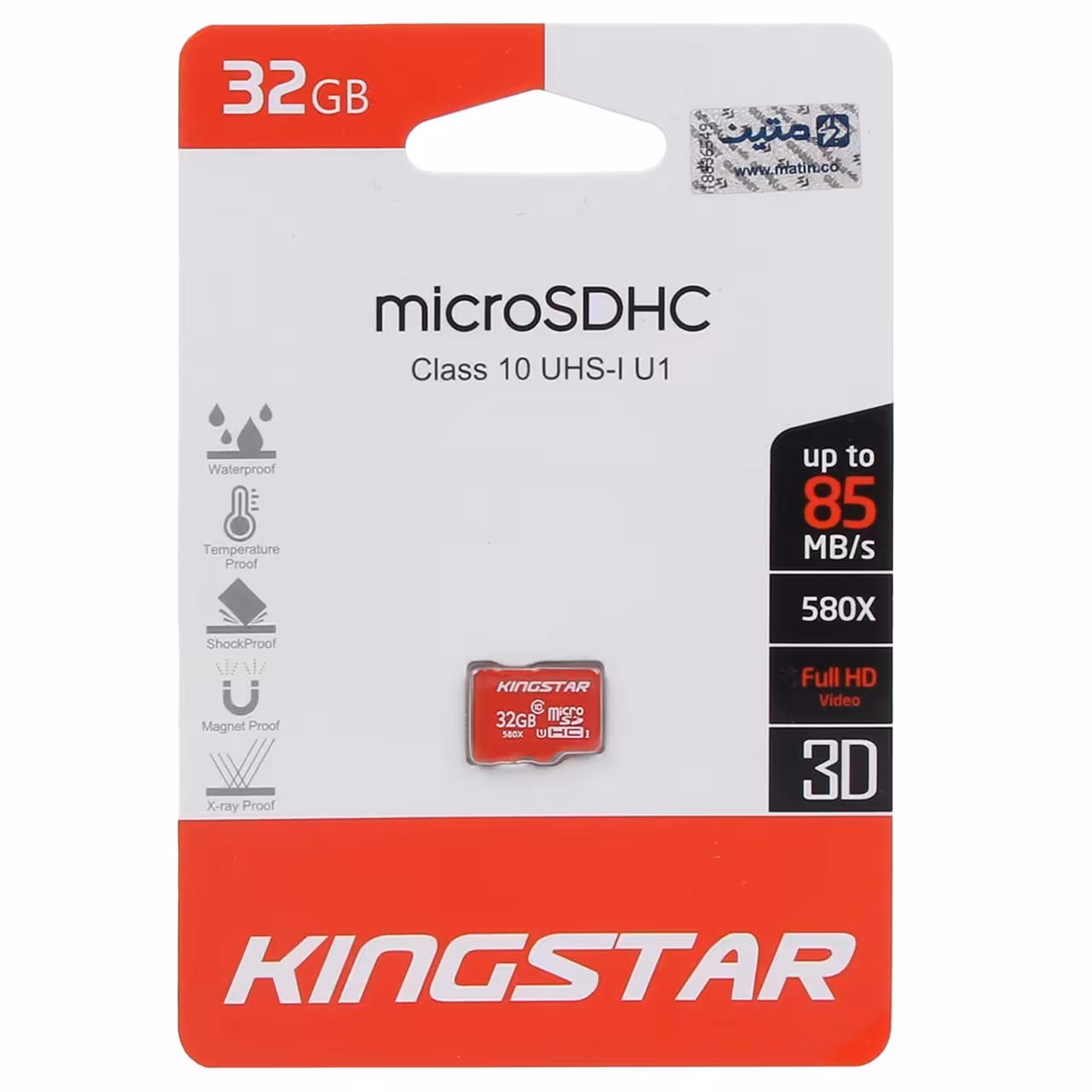 مموری رم KingStar microSDHC 85MBS-32GB قرمز