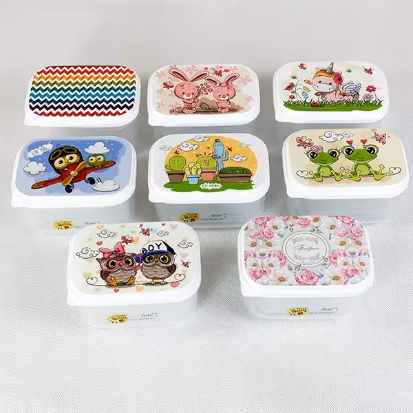 ست ظرف نگهدارنده غذا مدل مستطیل بارانا 4 عددی