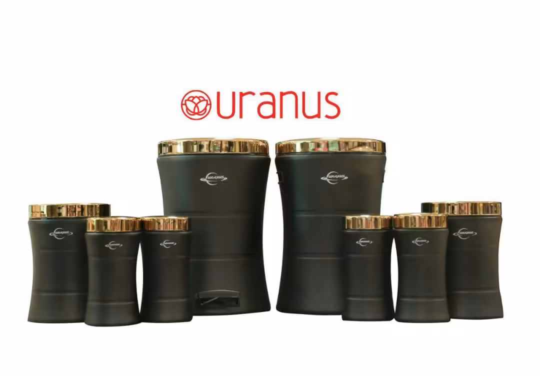 سرویس جهیزیه 8 پارچه اورانوس 710 مشکی سنباده ای در طلایی