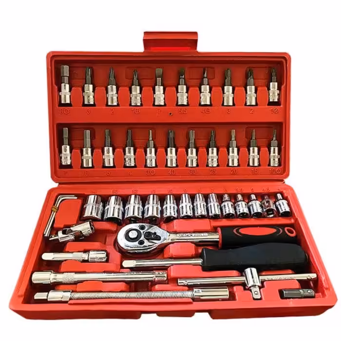 جعبه بکس 46 پارچه بکس و پیچ گوشتی درایو یک چهارم