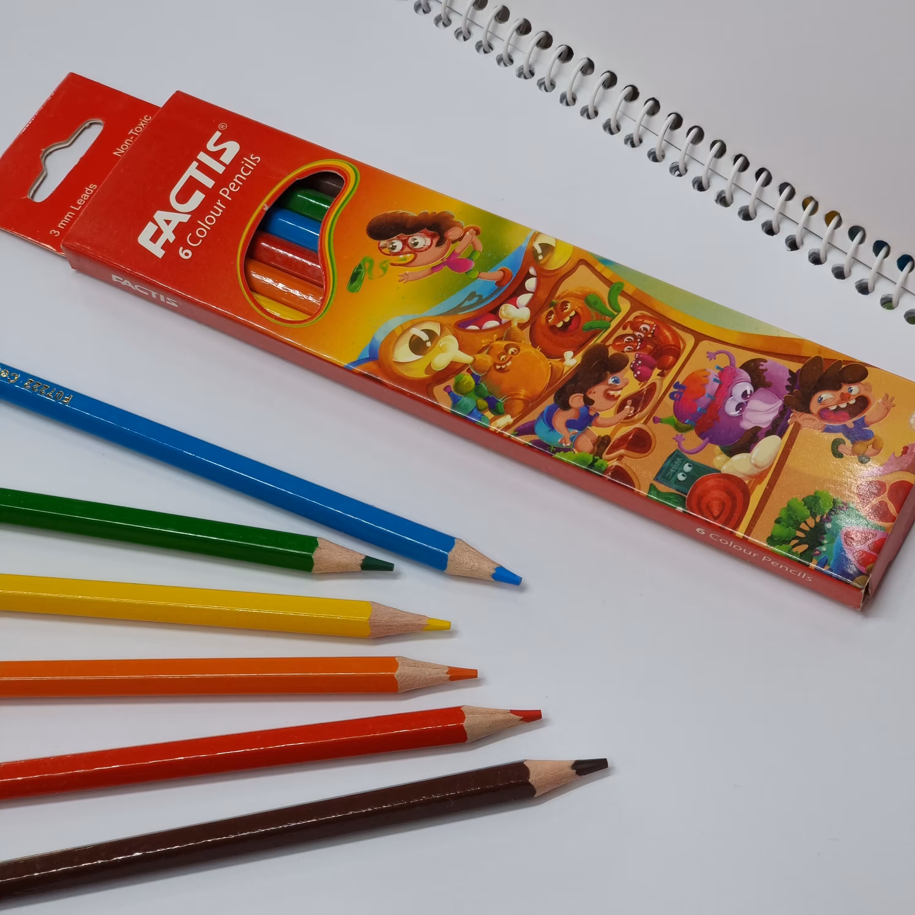 مداد رنگی 6 رنگ فکتیس جلد مقوایی Factis