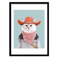 قیمت و خرید تابلو دکوراتیو مدل پوستر تلفیقی گربه کد 1615