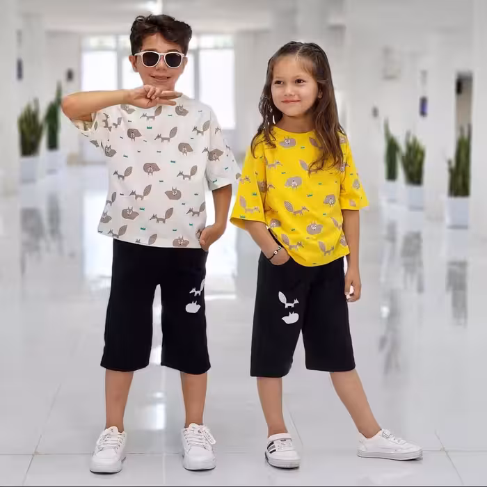 تیشرت شلوارک اسپرت طرح روباه