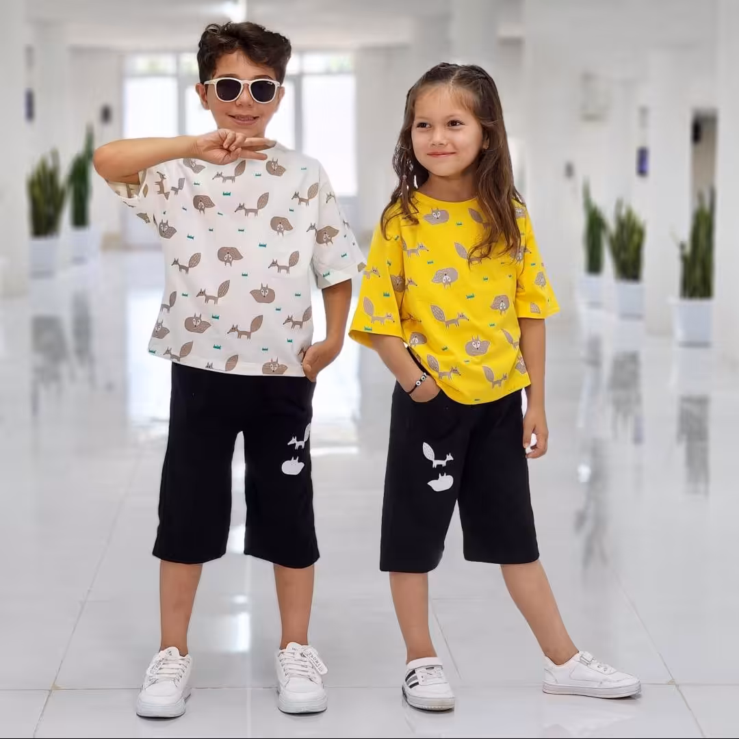 تیشرت شلوارک اسپرت طرح روباه