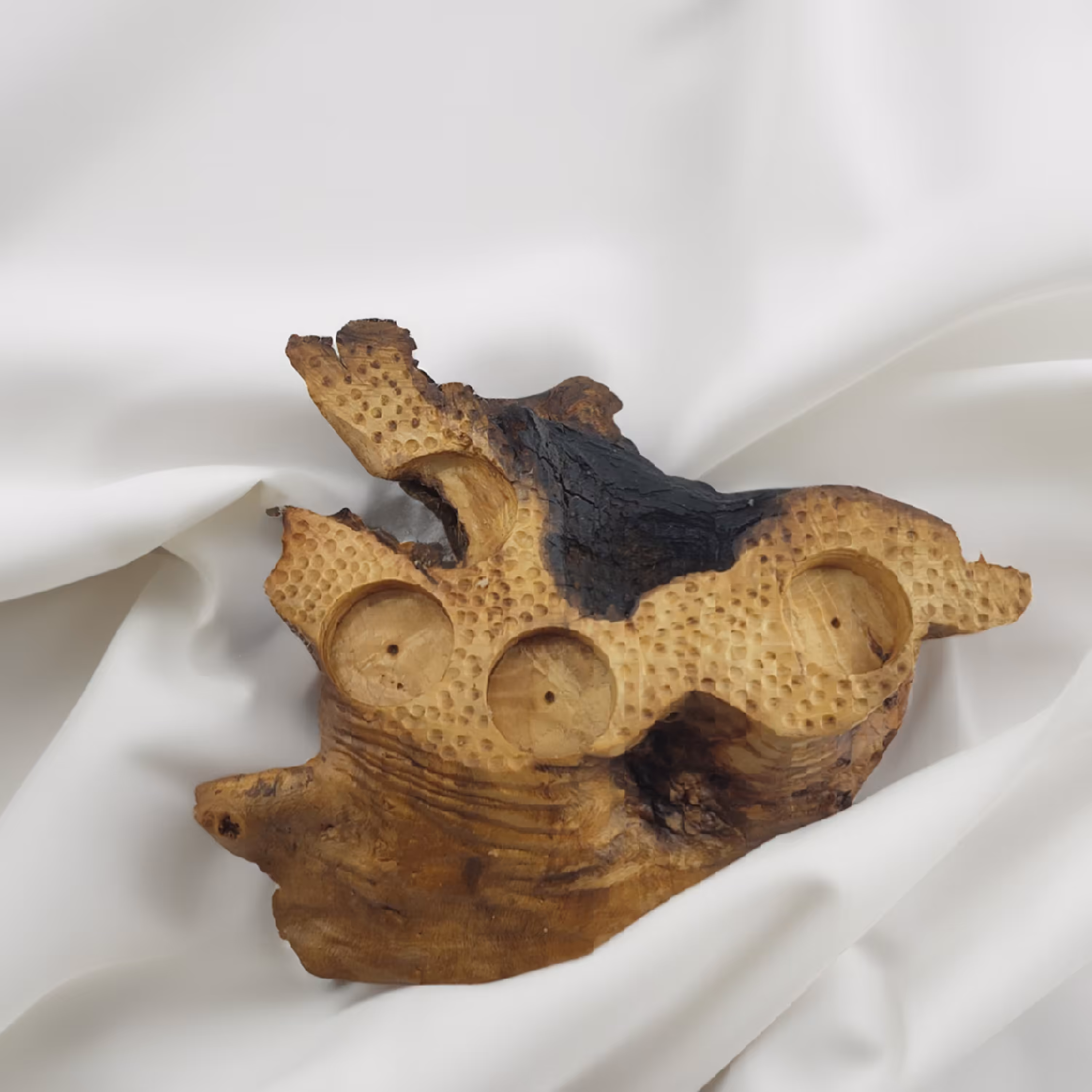 جاشمعی روستیک چوبی مناسب جای شمع وعود