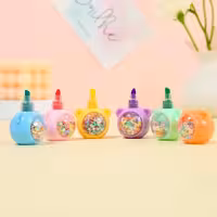 ماژيک هايلايت 5 رنگ طرح خرس پولک دار