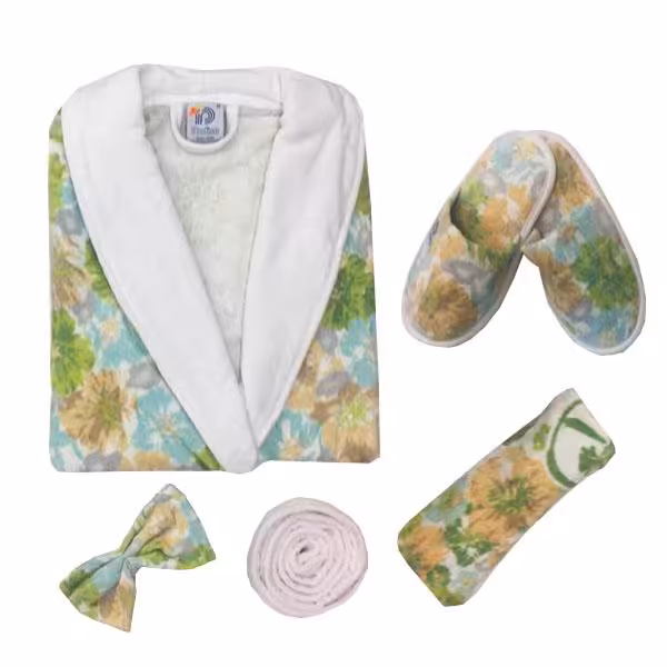 سرویس حوله پالتویی پودایران طرح شقایق سایز 115