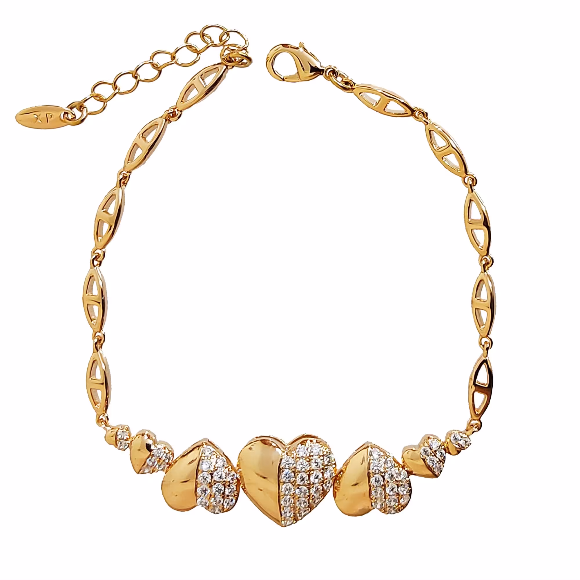 دستبند زنانه ژوپینگ مدل 627 - طلایی براق