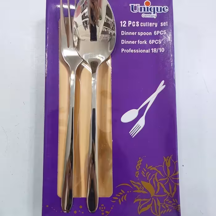 قاشق چنگال  غذاخوری یونیک  استیل نگیر (پس کرایه)