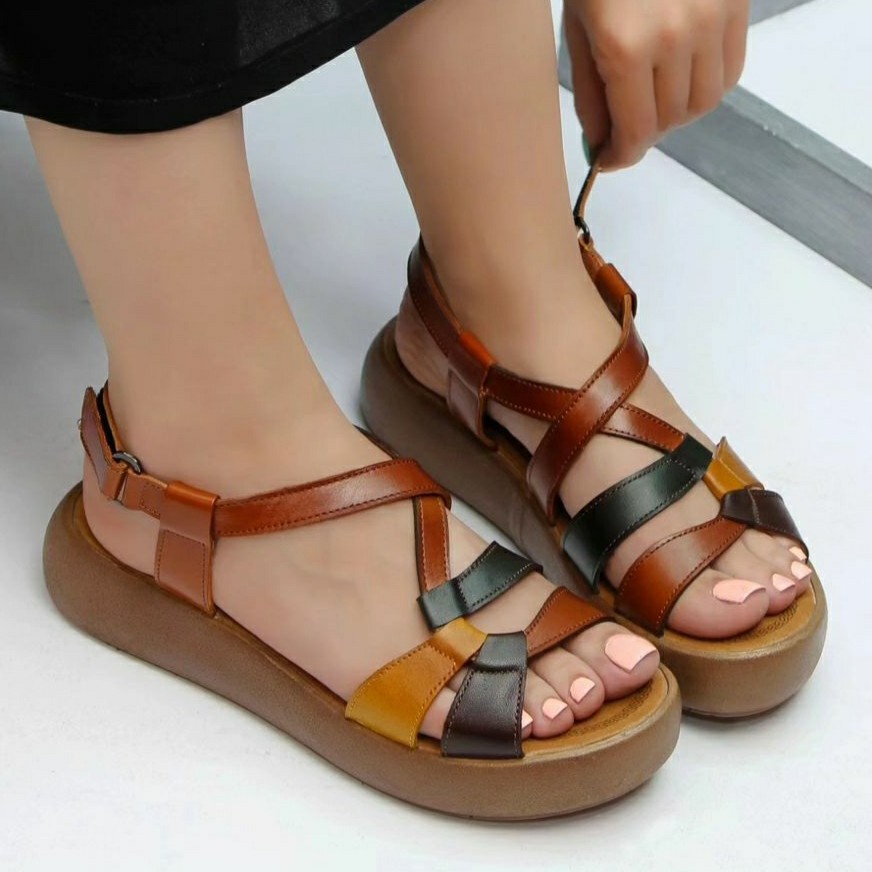 صندل زیره لژدار چرم طبیعی