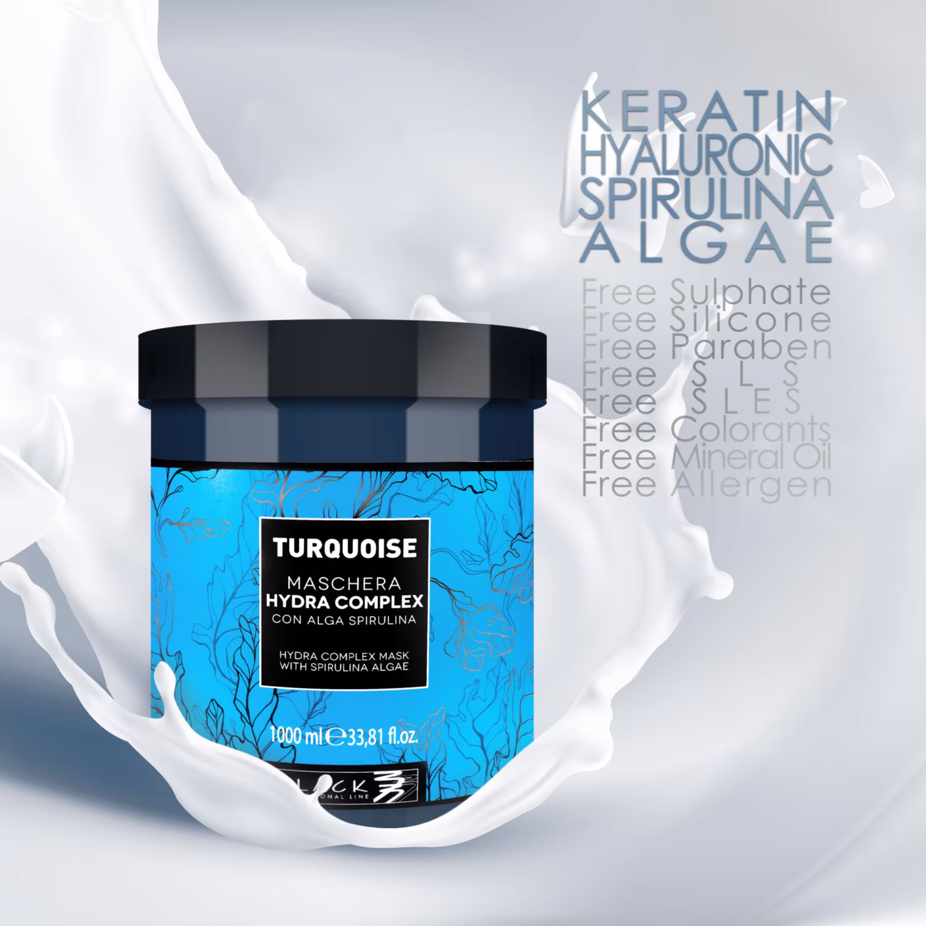 ماسک مو بلک پروفشنال لاین مدل Turquoise حجم 1000 میلی لیتر