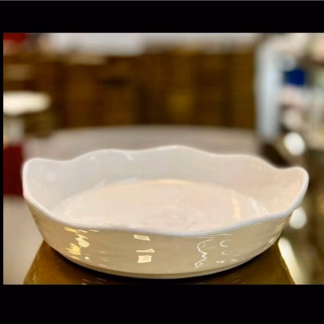 تابه گرد سرامیکی ،مناسب برای انواع خورشت و سالاد ،قطر 22سانت ارتفاع 5