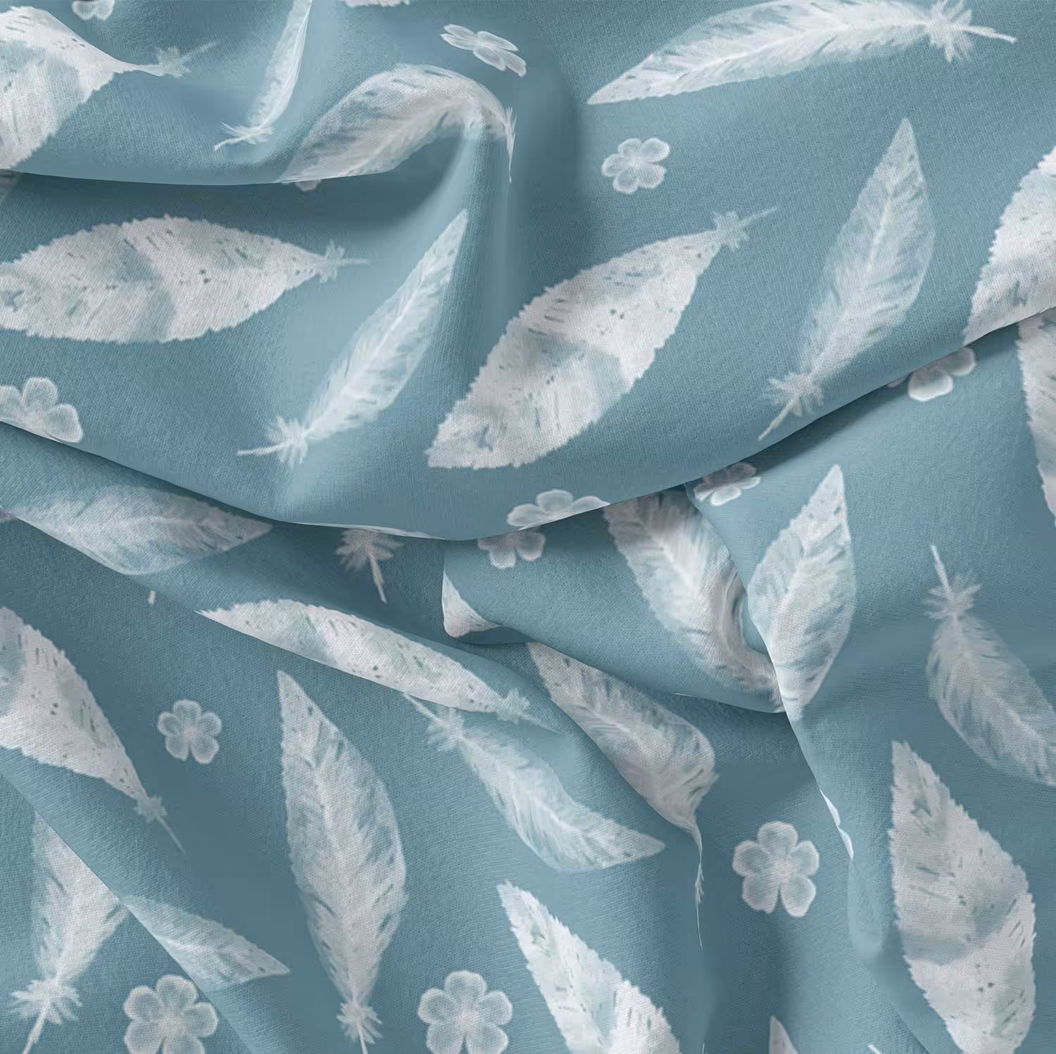 پارچه کوسن  مخمل پارچه باما مدل پر پرنده  کد 5011288 