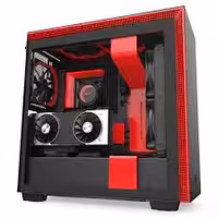 کیس کامپیوتر ان زی ایکس تی  مدل H710i Matte Black/Red