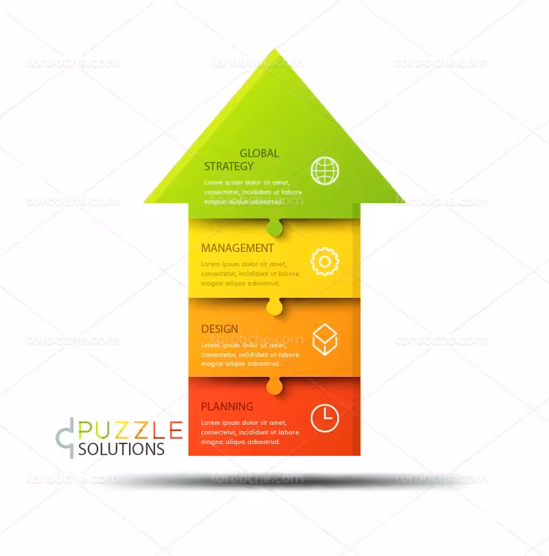 وکتور اینفوگرافیک با طرح فلش | گرافیک با طعم تربچه