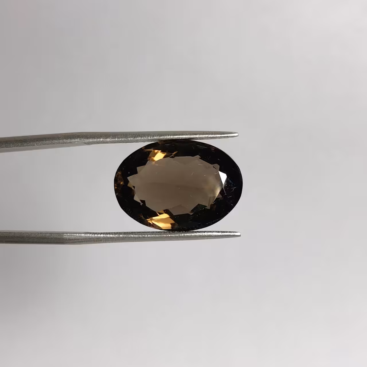 نگین قیمتی اسموکی کوارتز طبیعی بیضی 240177