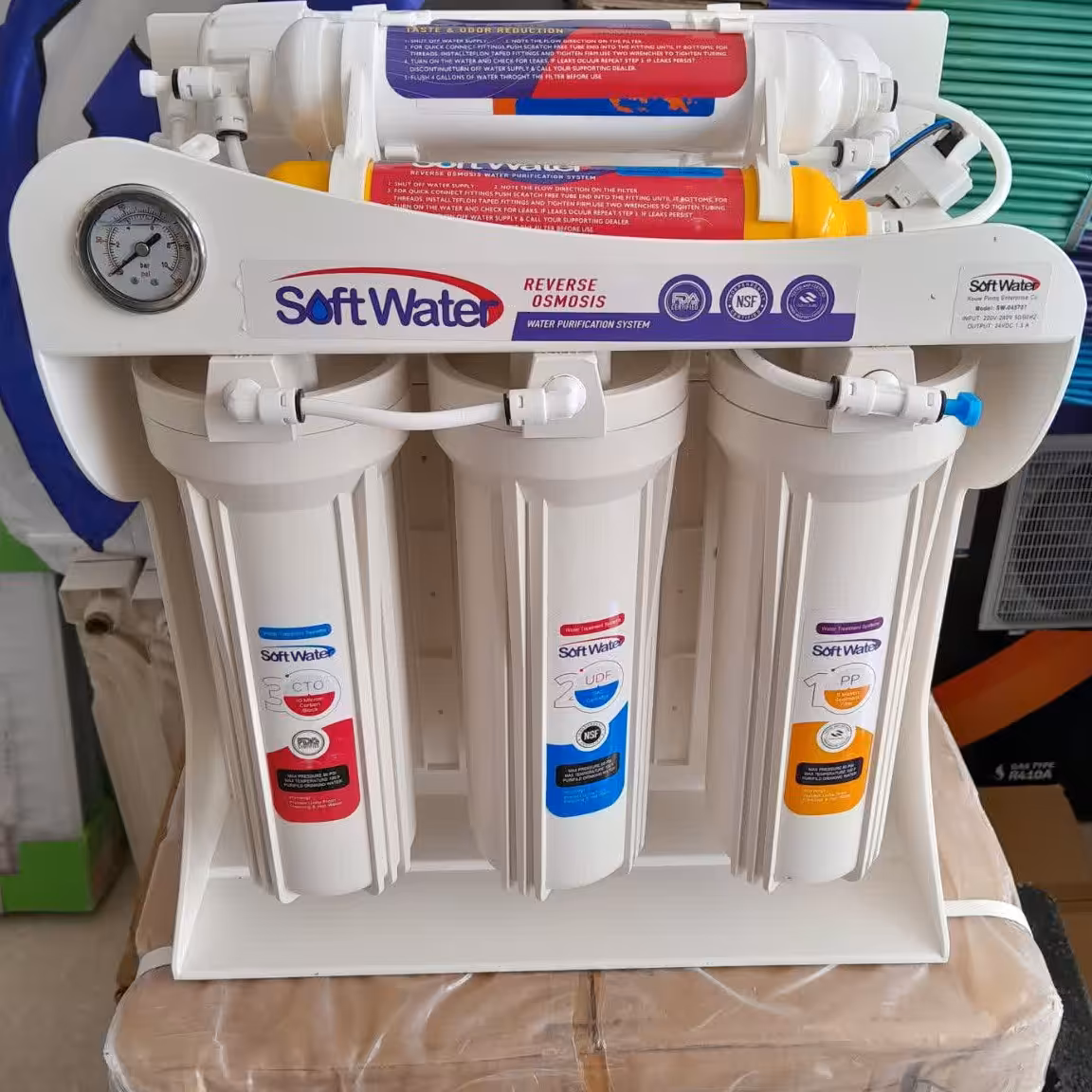 آب تصفیه کن خانگی اتومات برقی سفید سافت واتر 6 مرحله ای اورجینال تایوانی 