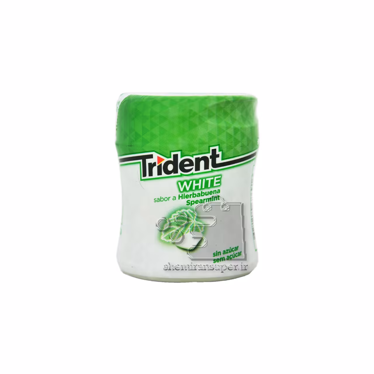 آدامس نعنا سبز ( بدون شکر ) 80 گرم وایت تریدنت - trident