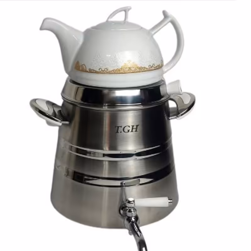 کتری و قوری استیل  T.GH مدل 8850 شیردار