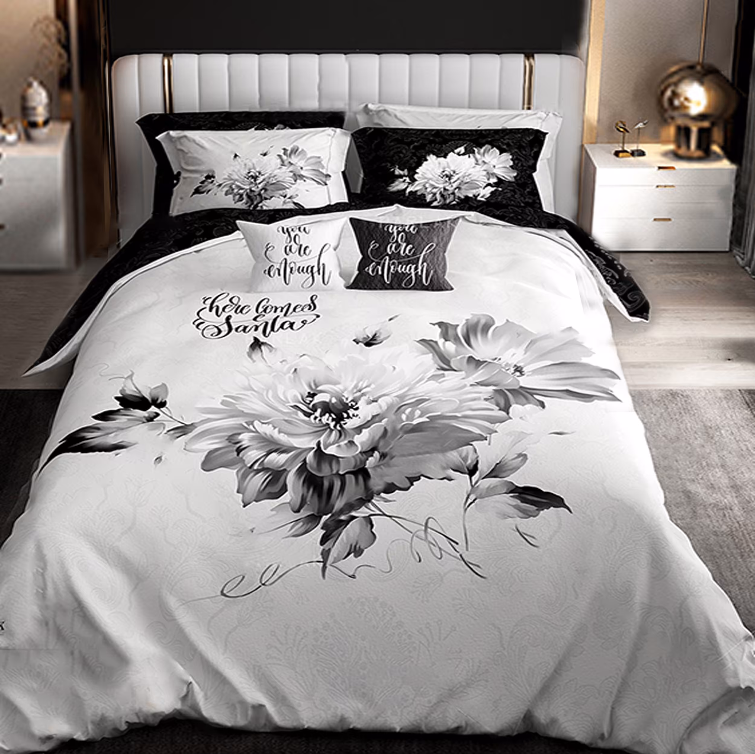 سرویس خواب پارلاک کد 50  مدل گل زیبا  دو نفره 8 تکه 