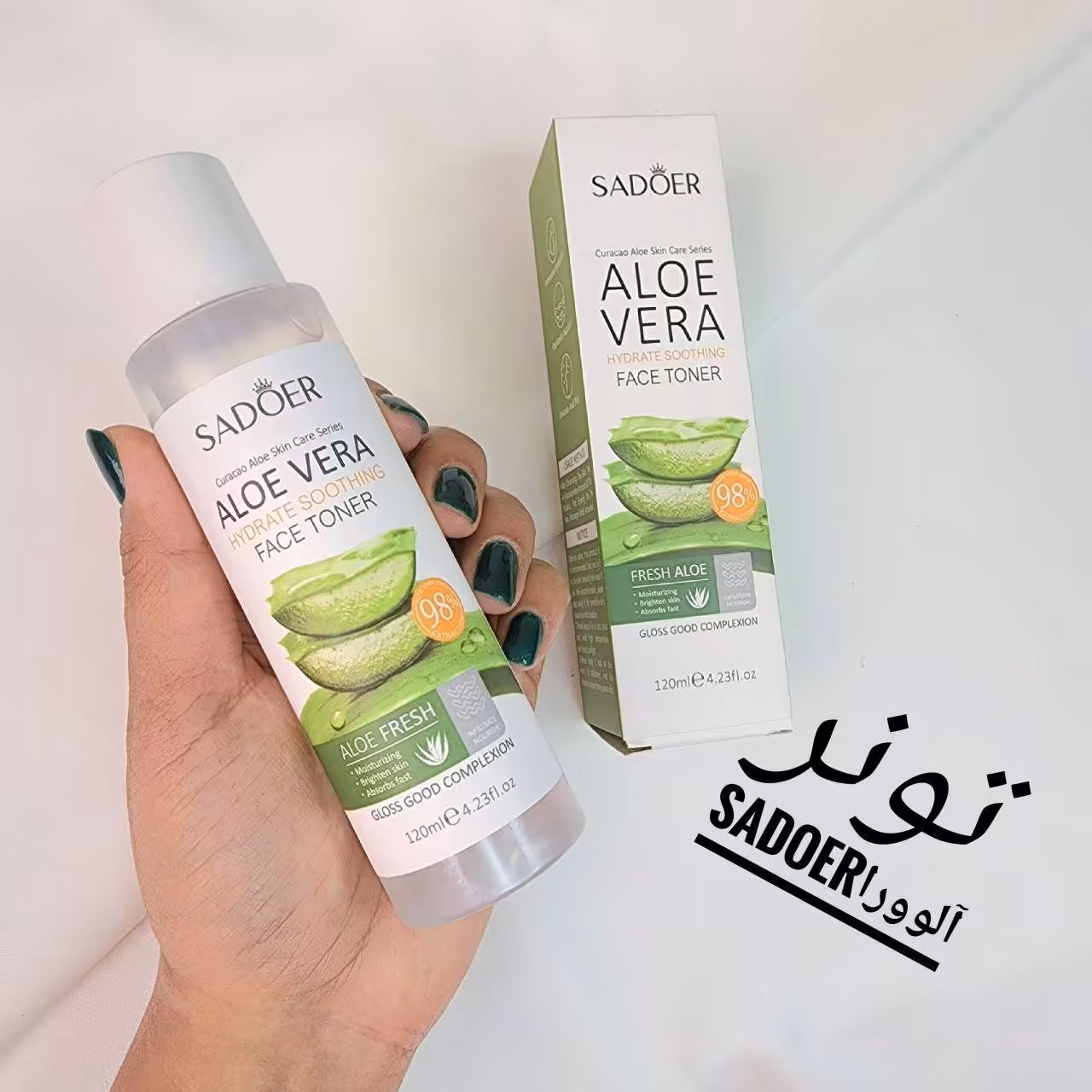 تونر آبرسان آلوئه ورا سادور (محصولات مراقبت پوستی یاقوت)