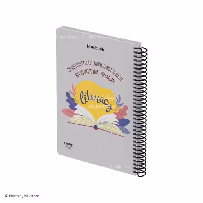 دفتر فنری 100برگ جلدسخت وزیری موضوعی  الیپون کد 243