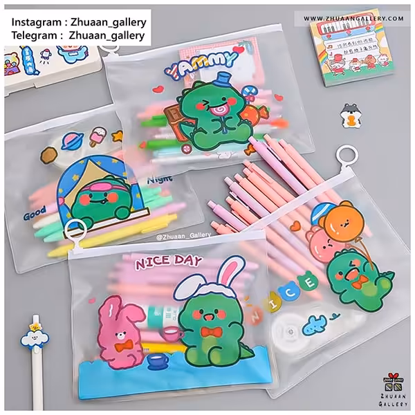 جامدادی شفاف Nice Dino طرح دایناسور