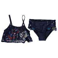 مایو شنا دخترانه کاراکتر مدلAriel 2 piece  Black