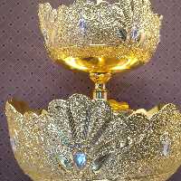 جا آجیلی و جا میوه ای آبکاری شده طلایی برند نجیب 