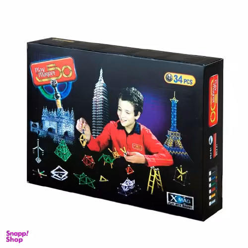 اسباب بازی پلی مگنت (Play Magnet) مدل بسته 34 تکه
