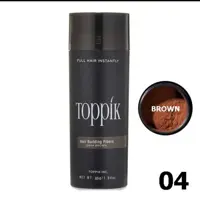 پودر پرپشت کننده مو تاپیک 25 گرمی شماره 4قهوه ای (Brown)

