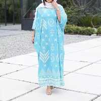 پیراهن زنانه کرپ مدل ساحلی عبا بوگاتی