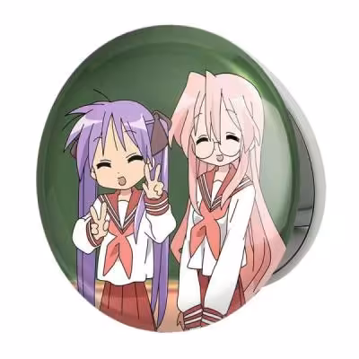 آینه جیبی خندالو طرح انیمه ستاره خوش شانس Lucky Star مدل تاشو کد 23600
