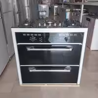 اجاق گاز 5شعله طرح فر سه کشو صفحه شیشه (پس کرایه)