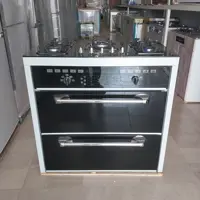اجاق گاز 5شعله طرح فر سه کشو صفحه شیشه (پس کرایه)