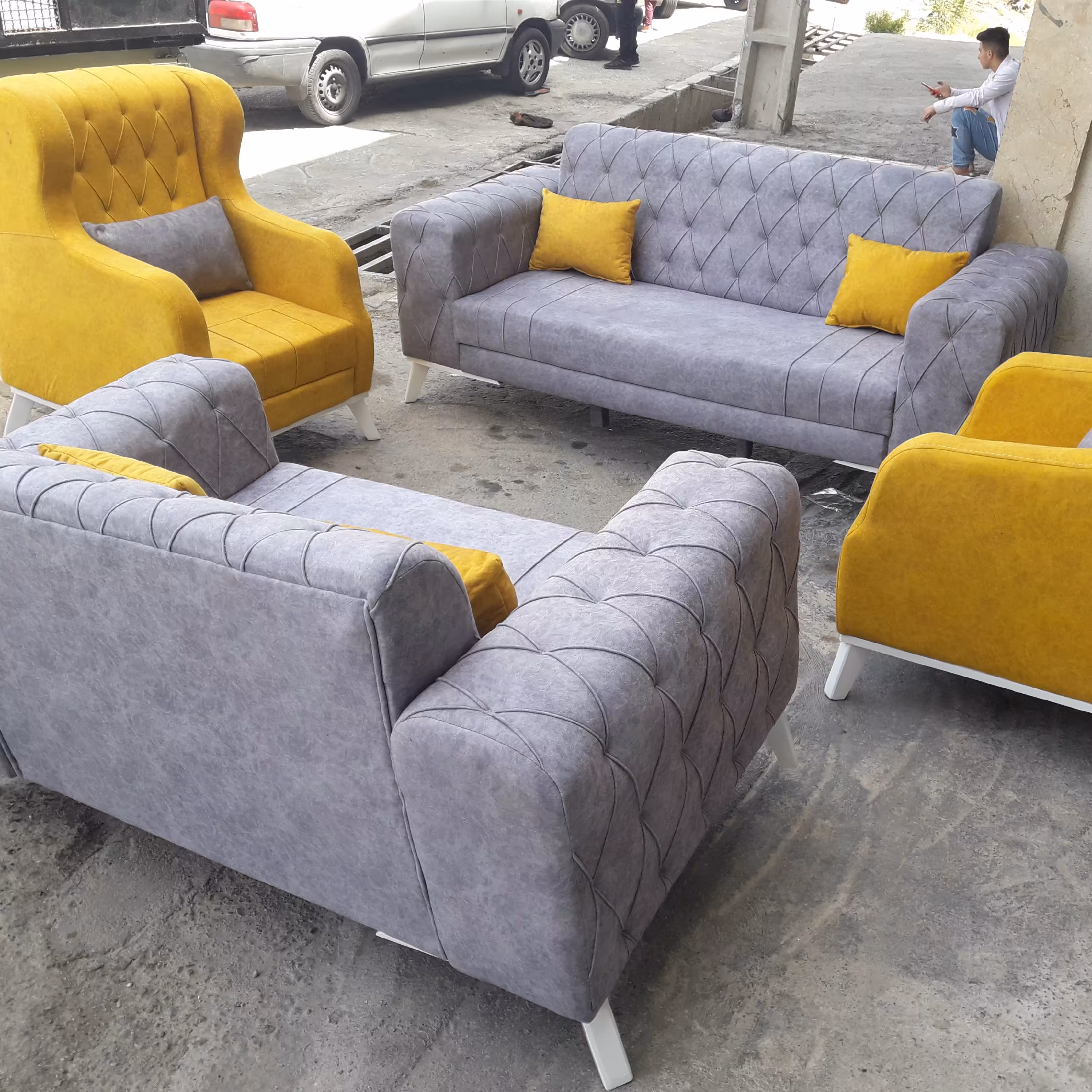 مبل راحتی سلین طرح چستر  با متریال عالی و تنوع رنگبندی به سلیقه شما عزیزان