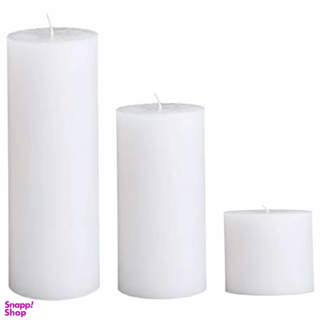 شمع مدل استوانه مجموعه 3 عددی