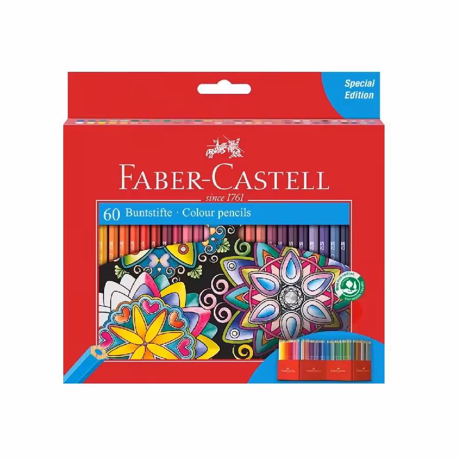 مدادرنگی فابرکاستل کلاسیک 60 رنگ جعبه مقوایی