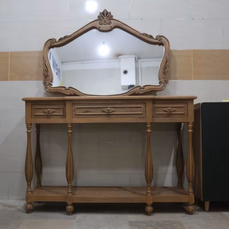 آینه و کنسول چوبی