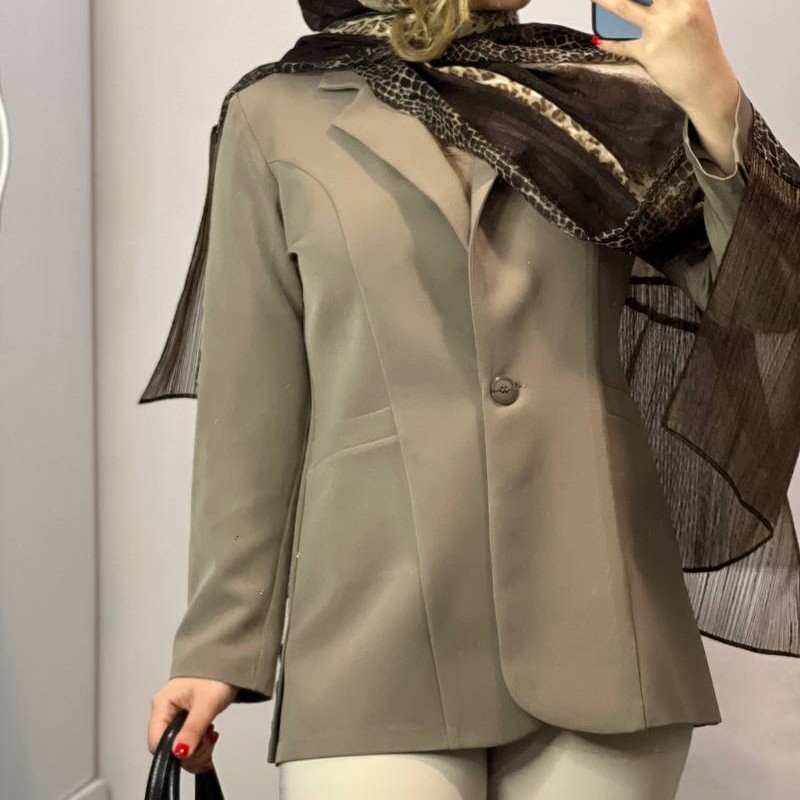 کت مازراتی بهاره جنس پارچه عالی رنگ خاکی( مستقیم از تولیدکننده)