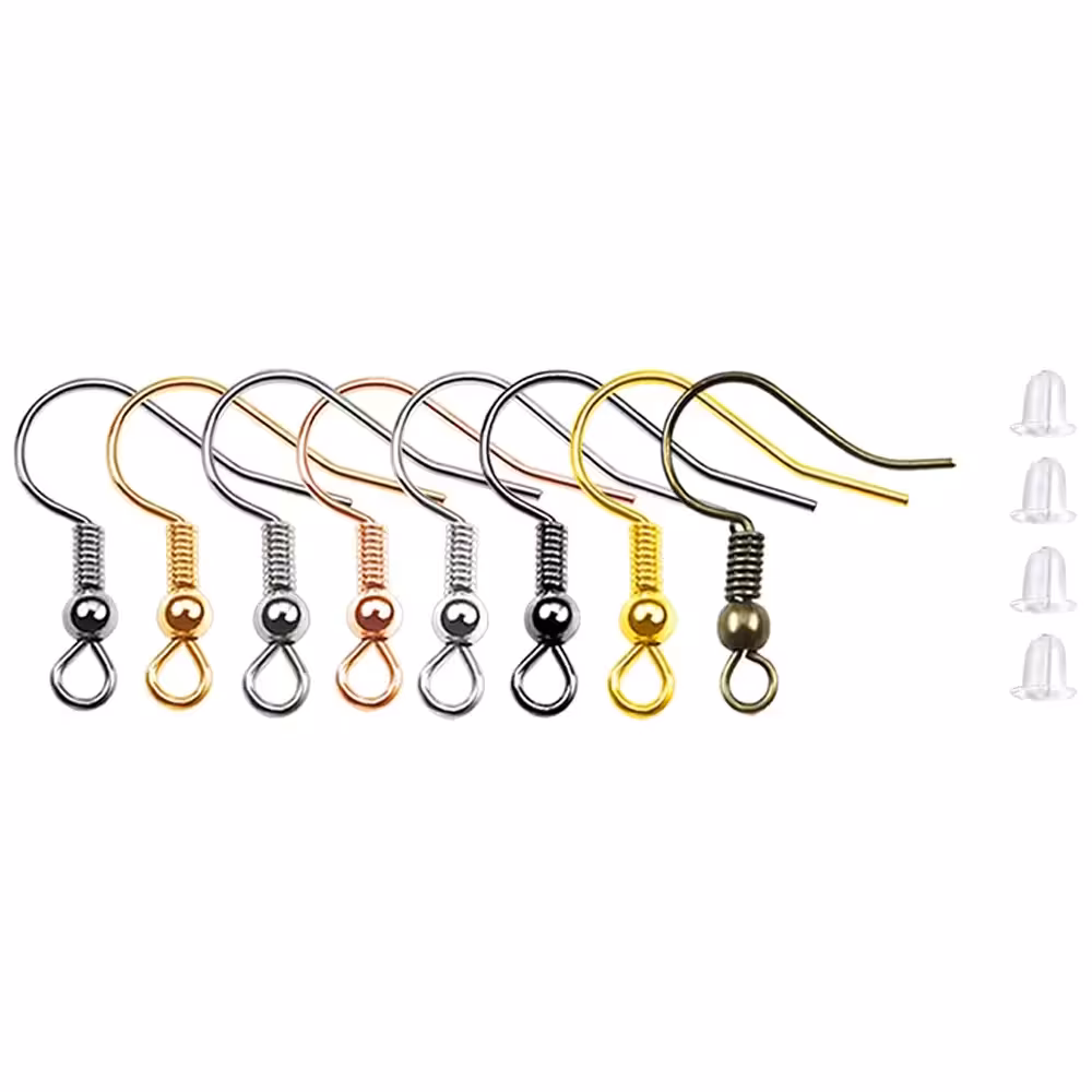 خرید گیره گوشواره عصایی همراه با قفل بسته 10 عددی