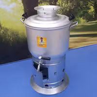 سماور زغالی روی-آلومینیوم 5 لیتر کیفیت عالی طراحی زیبا